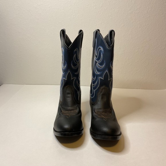 Smokey‎ Mountain Boots Monterey Brown Navy Western Cowboy Size 4.5 - Picture 2 of 9